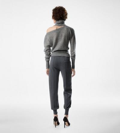 LONG SLEEVE BOAT NECK KNIT WITH TOM FORD METAL PLAQUE image number 3