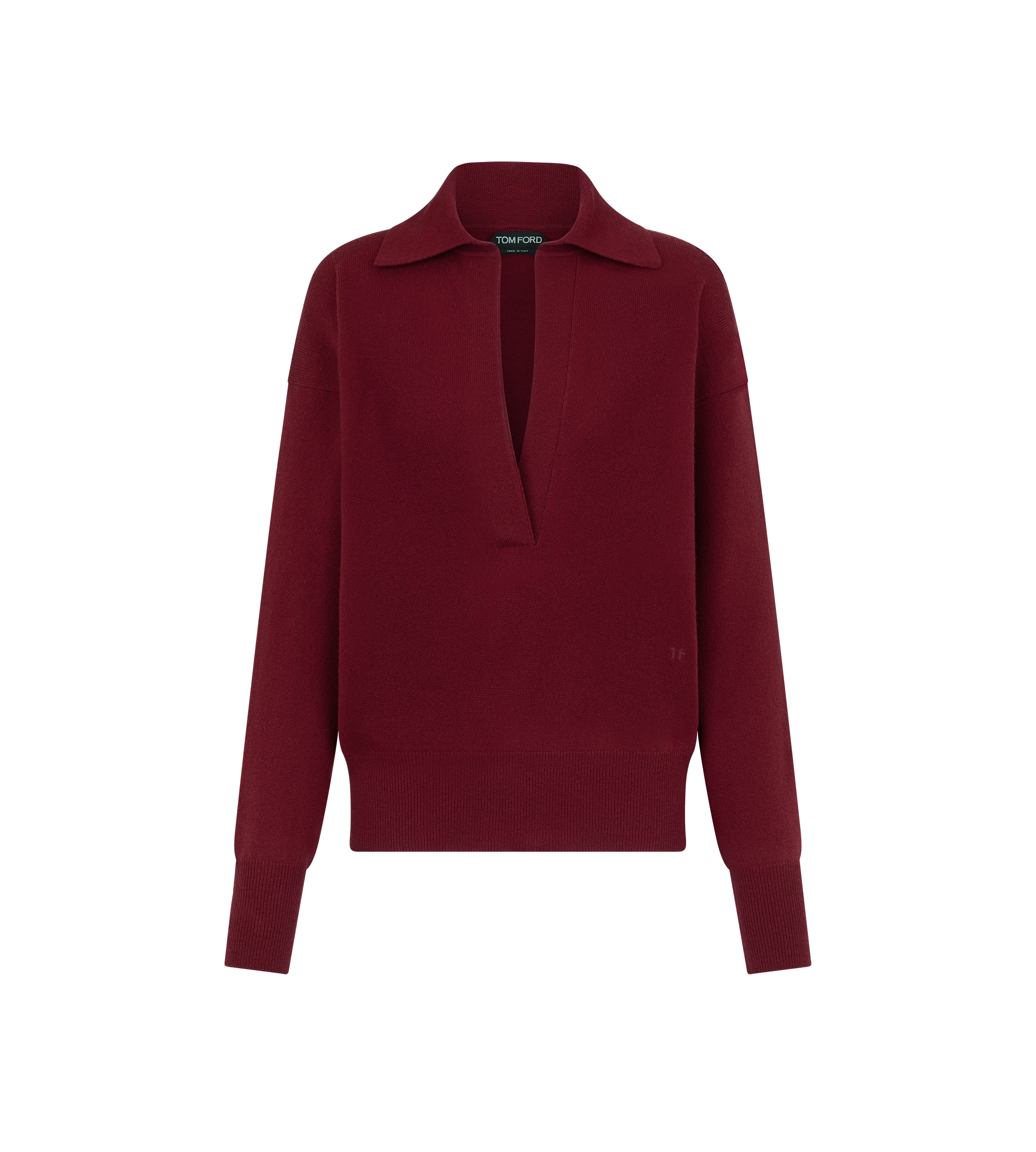 LONG SLEEVE CASHMERE POLO