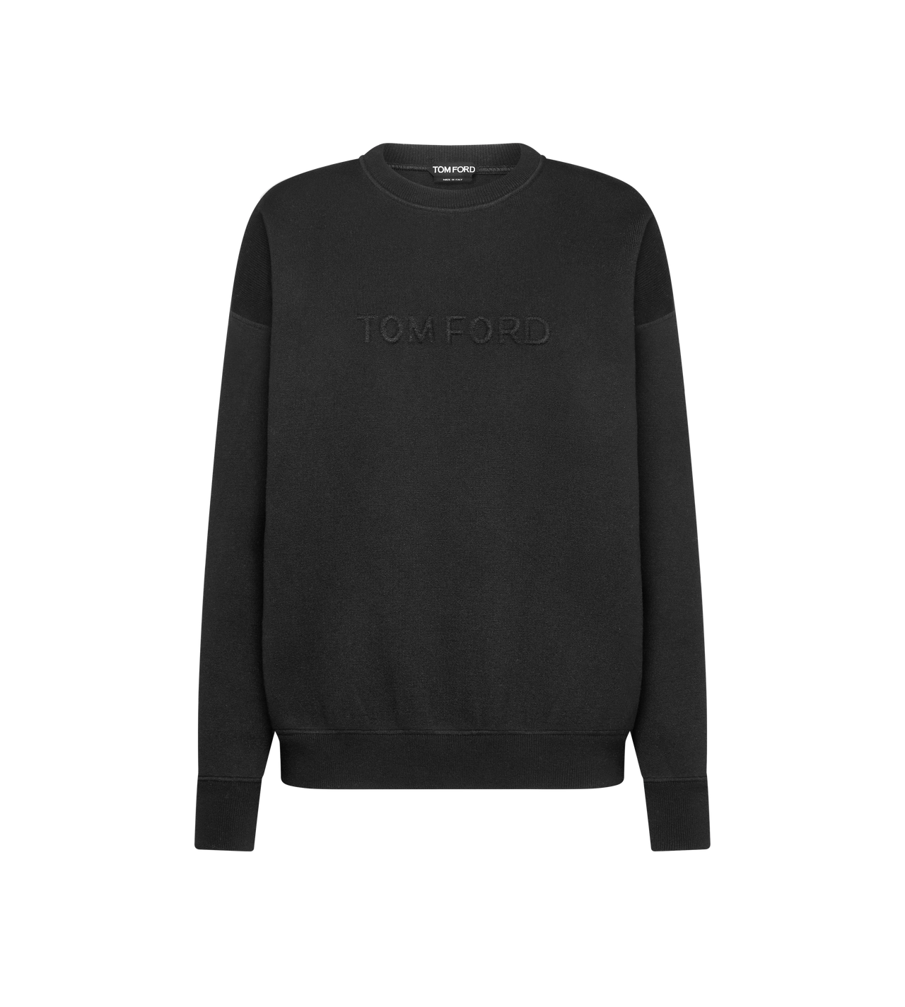 TOM FORD WOOL BLEND BLACK LONG SLEEVE CREWNECK KNIT