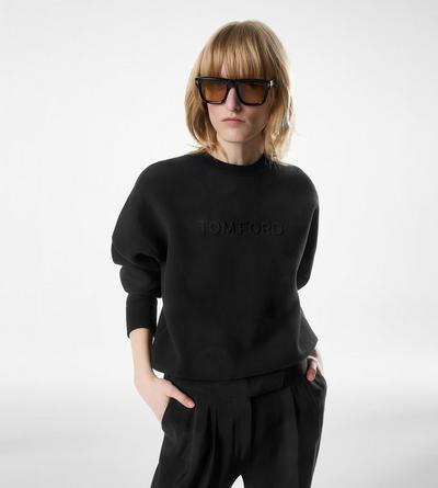 TOM FORD WOOL BLEND BLACK LONG SLEEVE CREWNECK KNIT