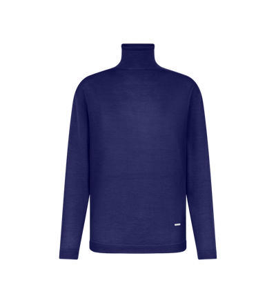 LONG SLEEVE TURTLENECK KNIT WITH TOM FORD METAL PLAQUE image number 0