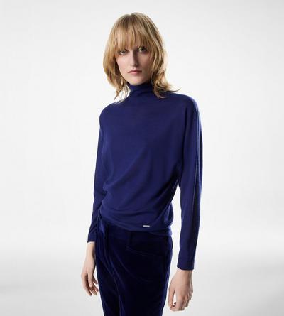 LONG SLEEVE TURTLENECK KNIT WITH TOM FORD METAL PLAQUE image number 1