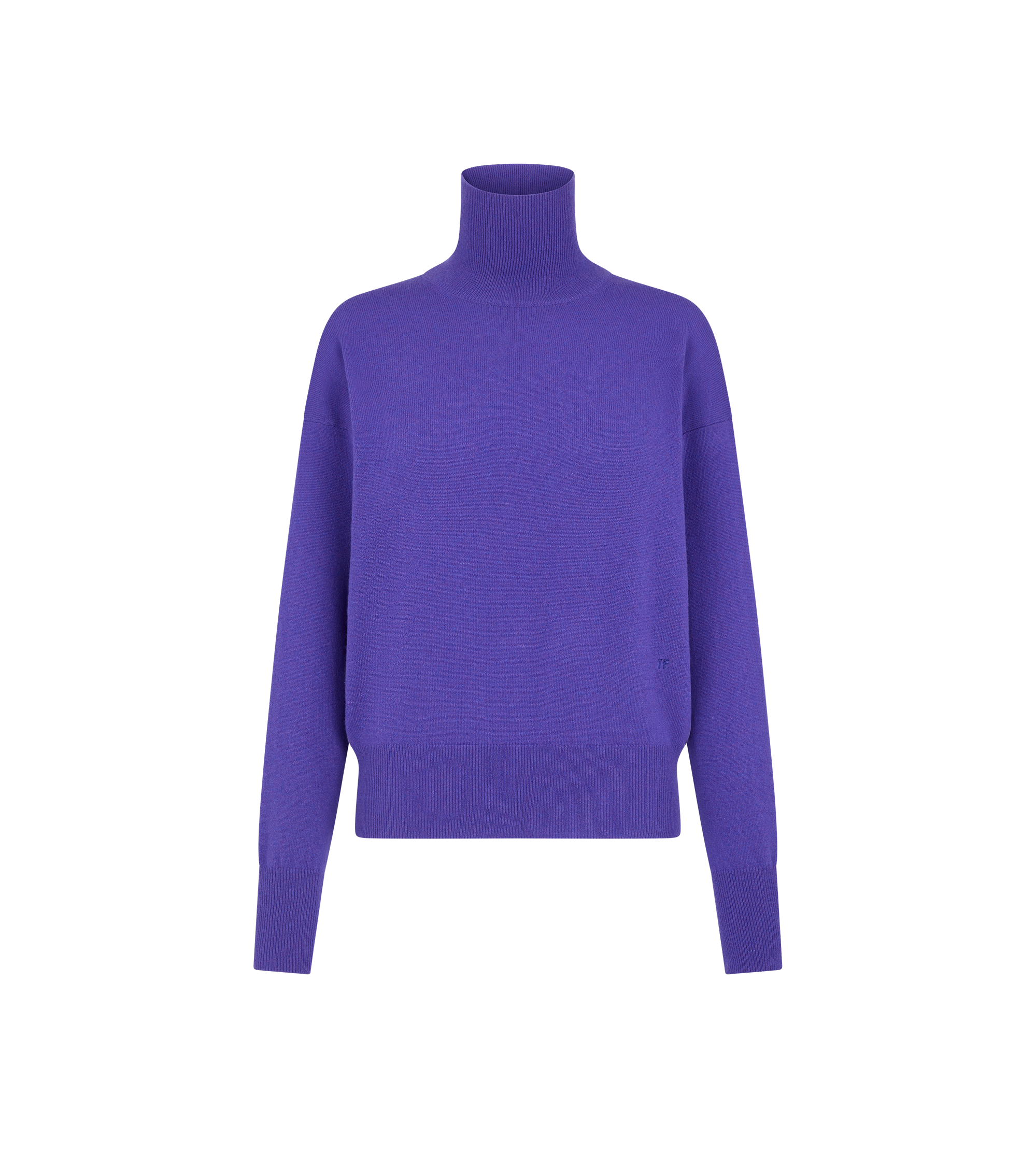 LONG SLEEVE TURTLENECK KNIT WITH TONAL TF EMBROIDERED LOGO