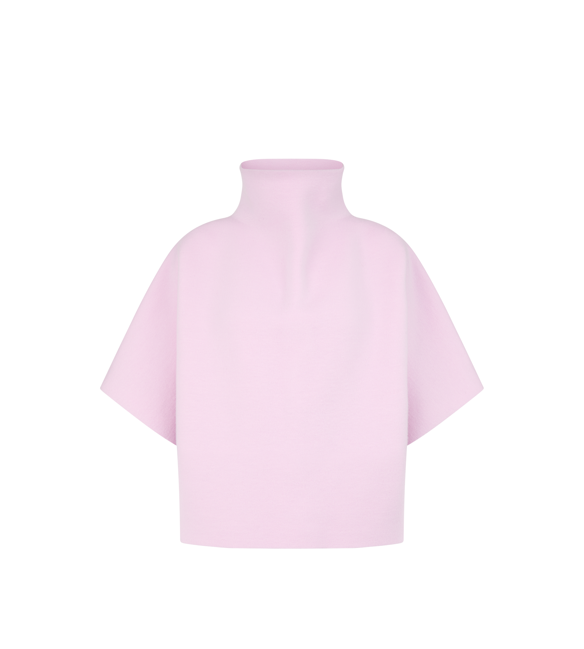 ULTRAFINE CASHMERE BLEND FUNNEL NECK SCULPTURAL T-SHIRT