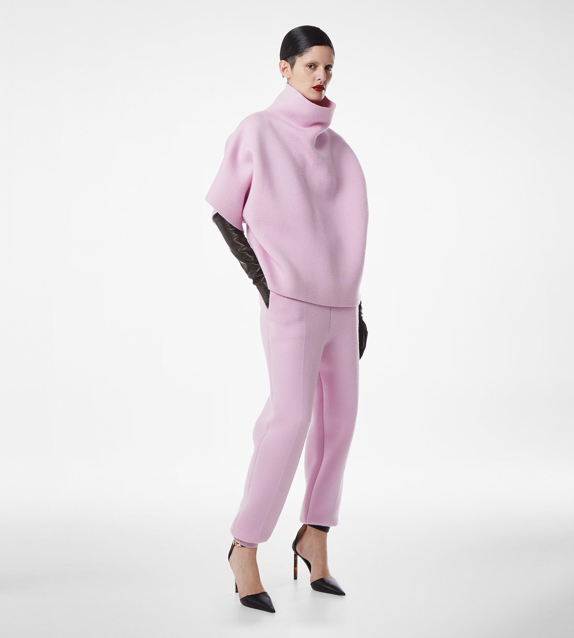 ULTRAFINE CASHMERE BLEND FUNNEL NECK SCULPTURAL T-SHIRT | TOM FORD