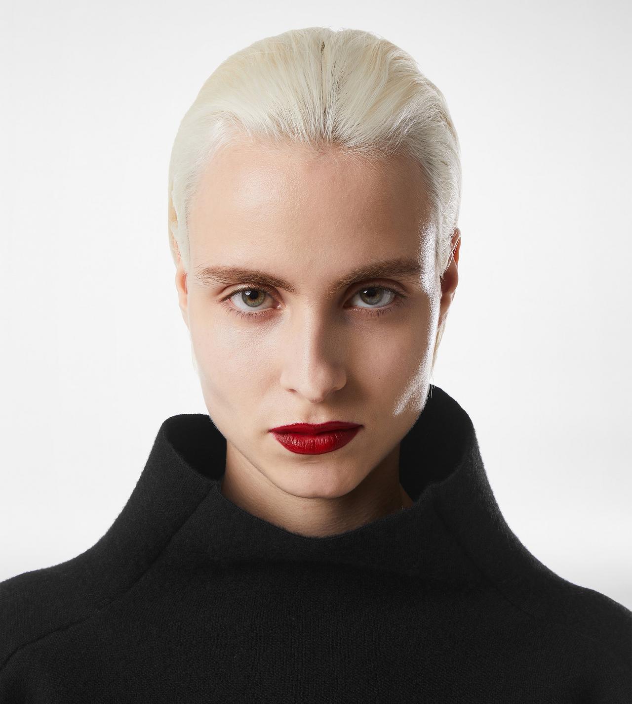 TOM FORD CASHMERE BLEND BLACK ULTRAFINE CASHMERE BLEND FUNNEL NECK SCULPTURAL T-SHIRT