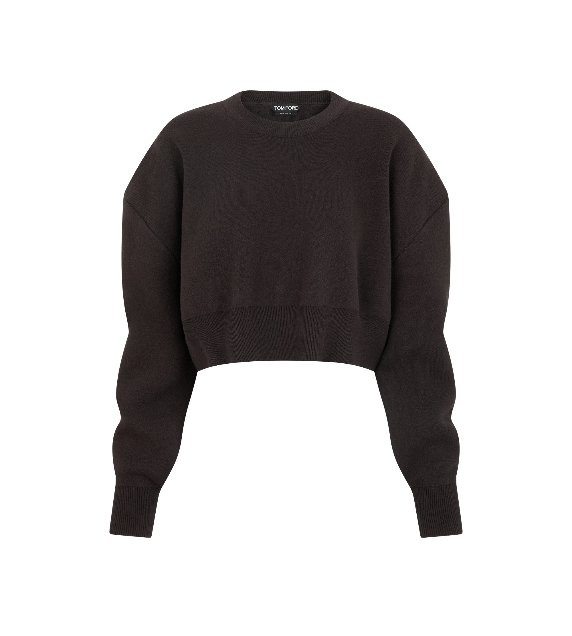 SCULPTURAL DOUBLE FACE WOOL CASHMERE SWEATSHIRT