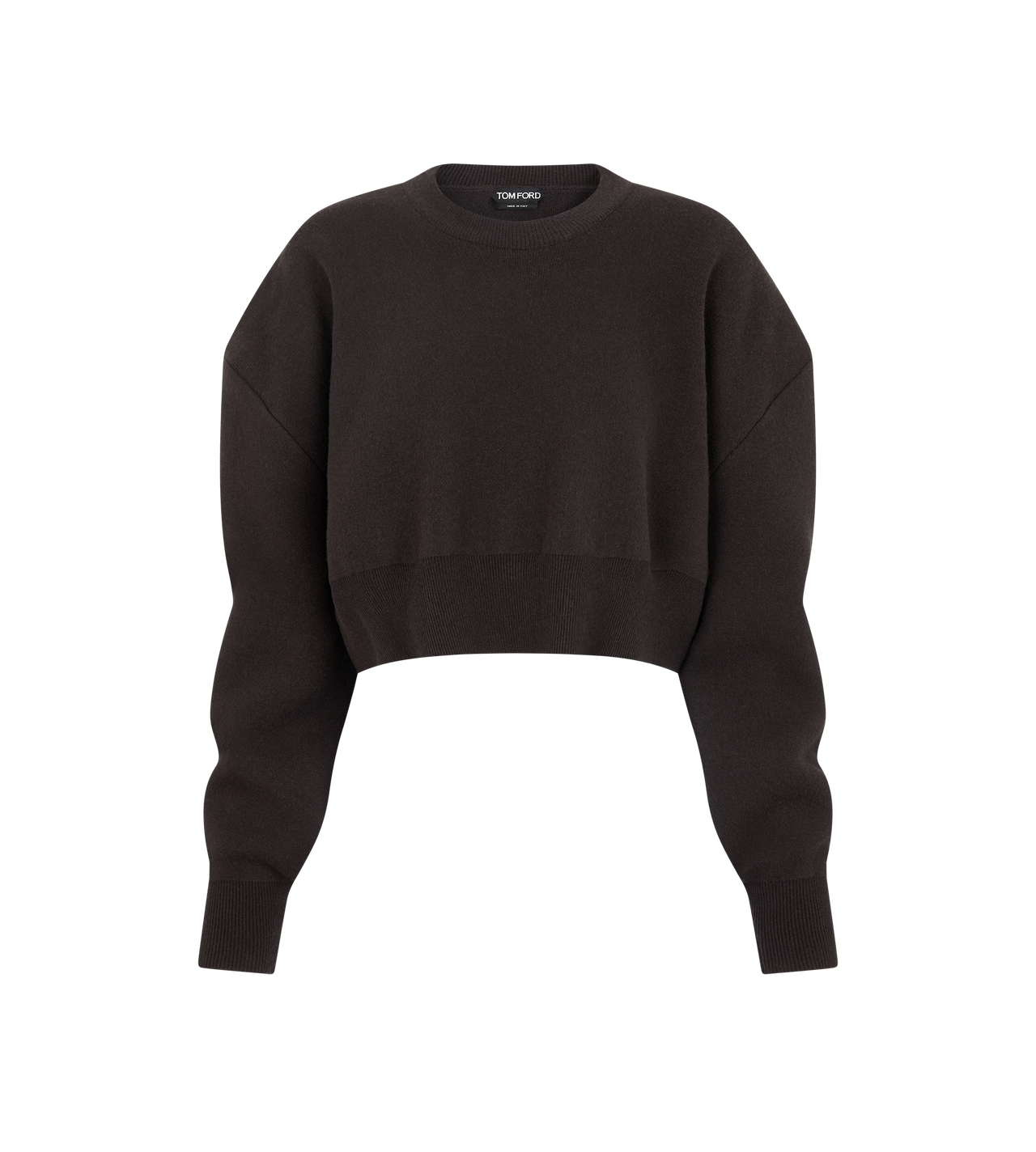 SCULPTURAL DOUBLE FACE WOOL CASHMERE SWEATSHIRT image number 0