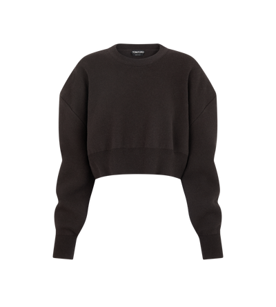 SCULPTURAL DOUBLE FACE WOOL CASHMERE SWEATSHIRT image number 0