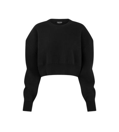 SCULPTURAL DOUBLE FACE WOOL CASHMERE SWEATSHIRT image number 0