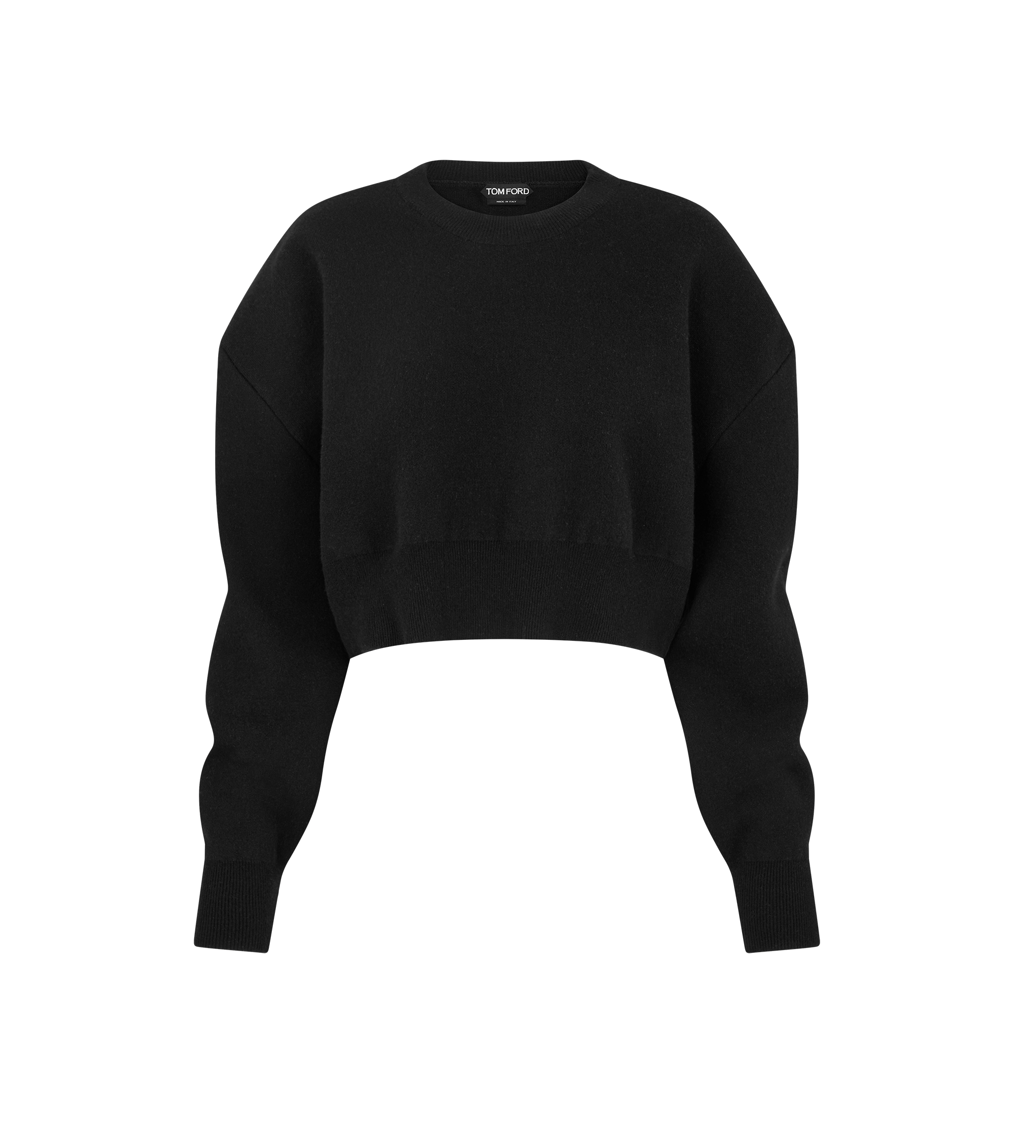 SCULPTURAL DOUBLE FACE WOOL CASHMERE SWEATSHIRT