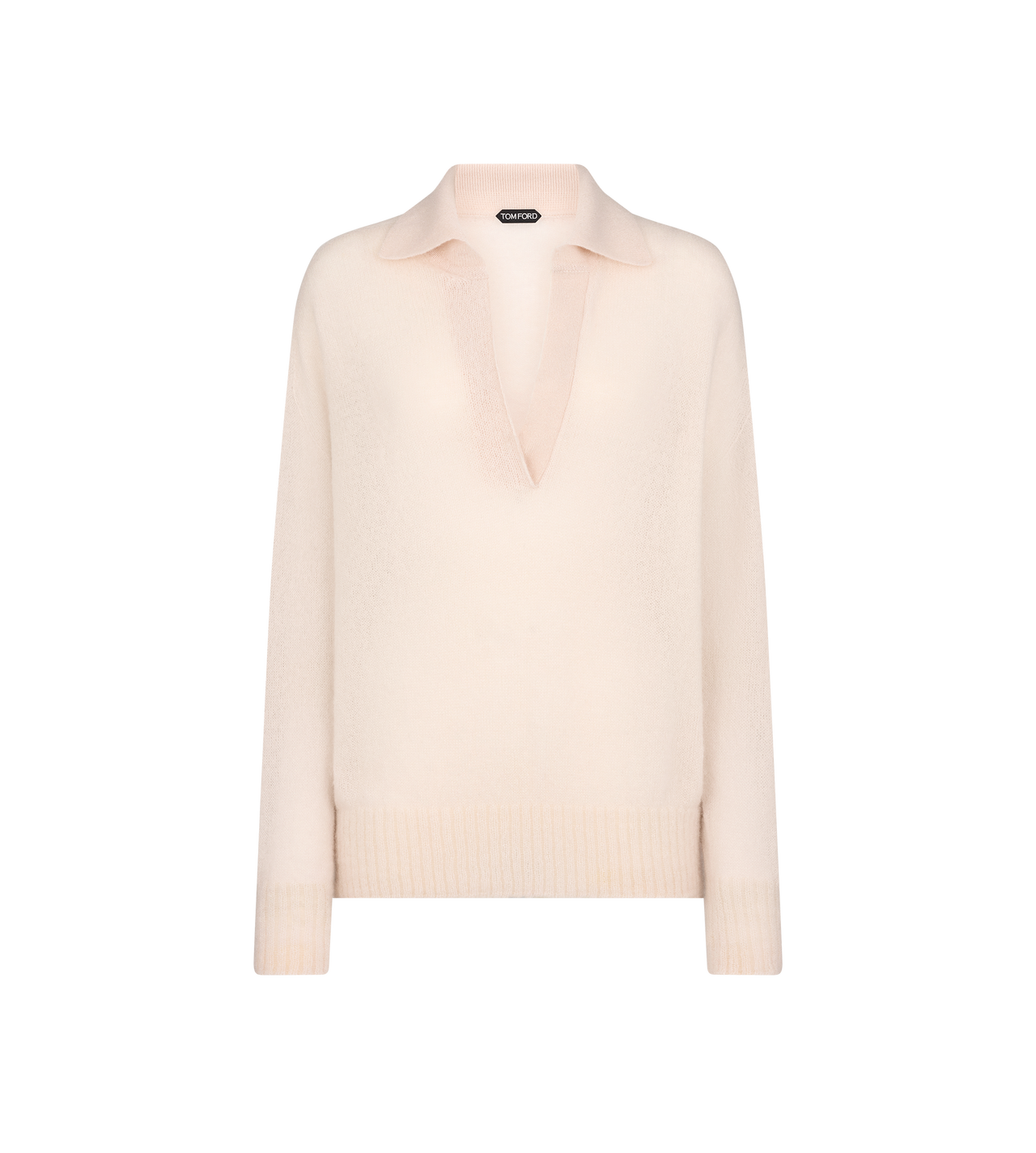 ULTRASOFT CASHMERE SILK OVERSIZED OPEN POLO COLLAR KNIT image number 0