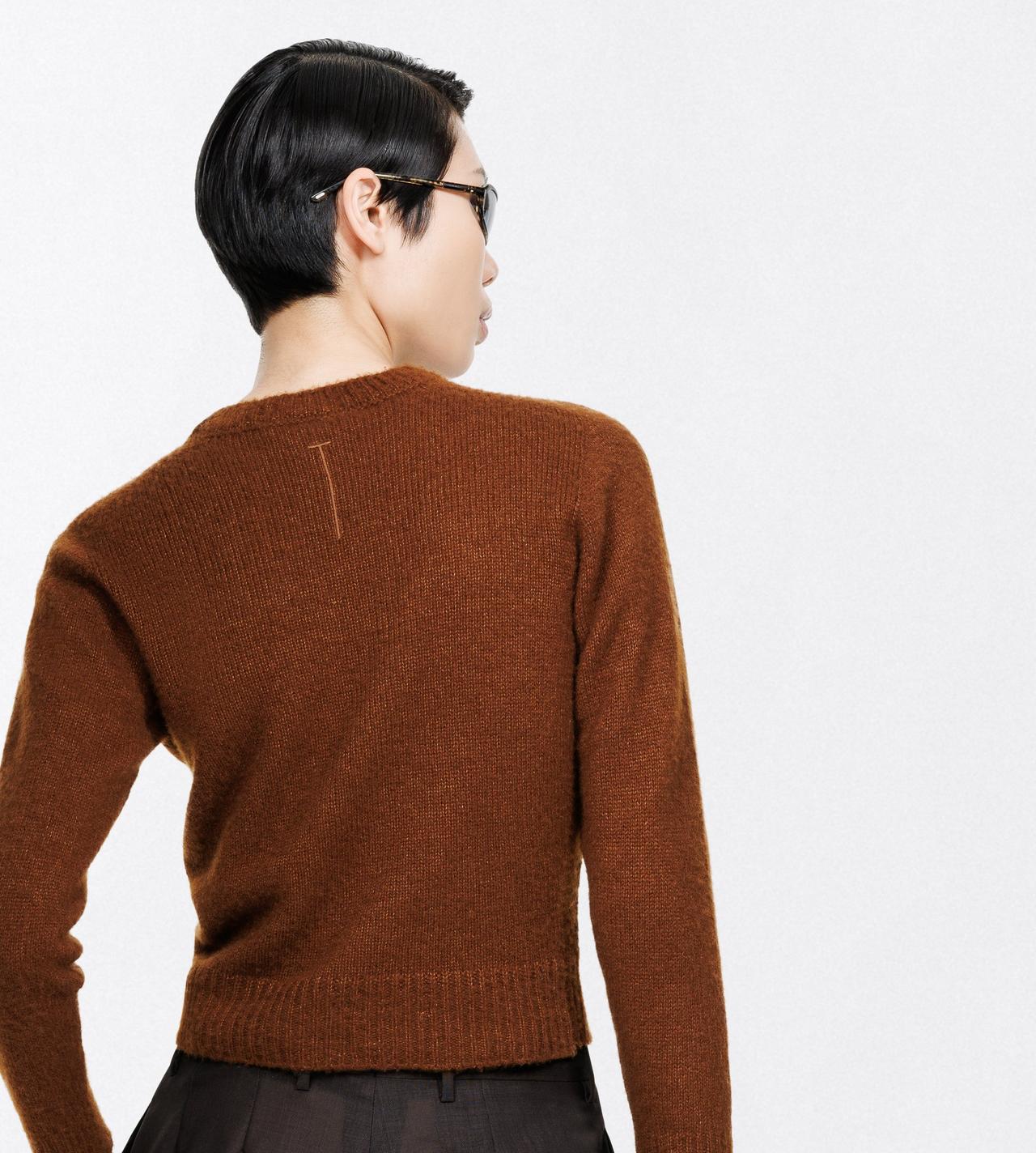 TOM FORD CASHMERE SILK BLEND HAZELNUT SEAMLESS ULTRASOFT CASHMERE SILK CLASSIC CREWNECK
