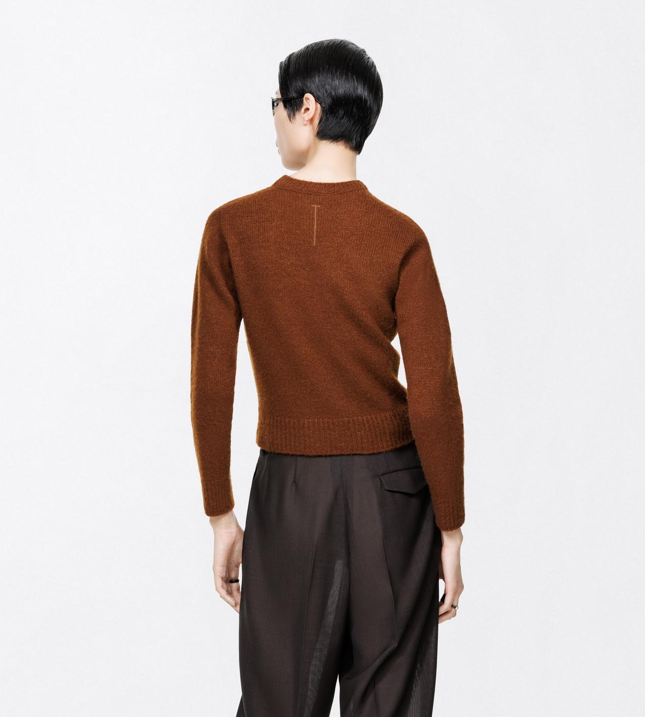 TOM FORD CASHMERE SILK BLEND HAZELNUT SEAMLESS ULTRASOFT CASHMERE SILK CLASSIC CREWNECK