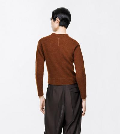 TOM FORD CASHMERE SILK BLEND HAZELNUT SEAMLESS ULTRASOFT CASHMERE SILK CLASSIC CREWNECK