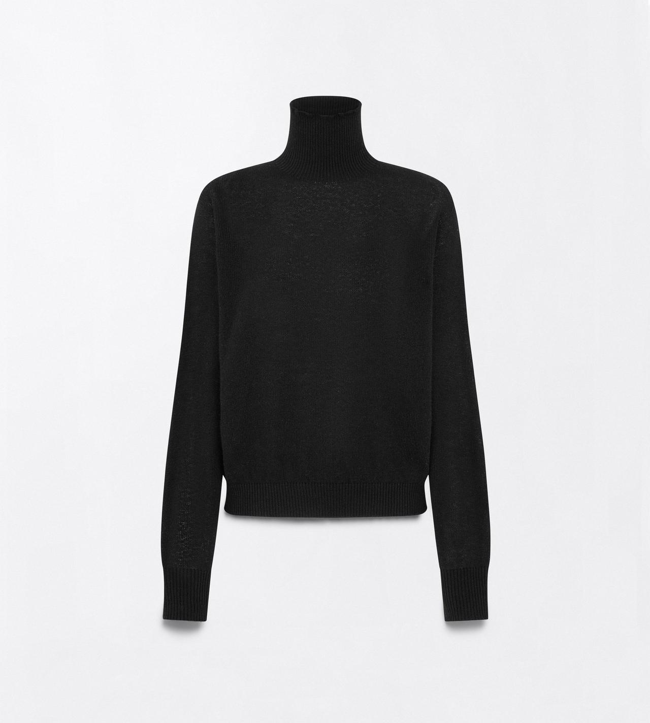 TOM FORD CASHMERE BLACK COL ROUL&Eacute; SANS COUTURES EN CACHEMIRE