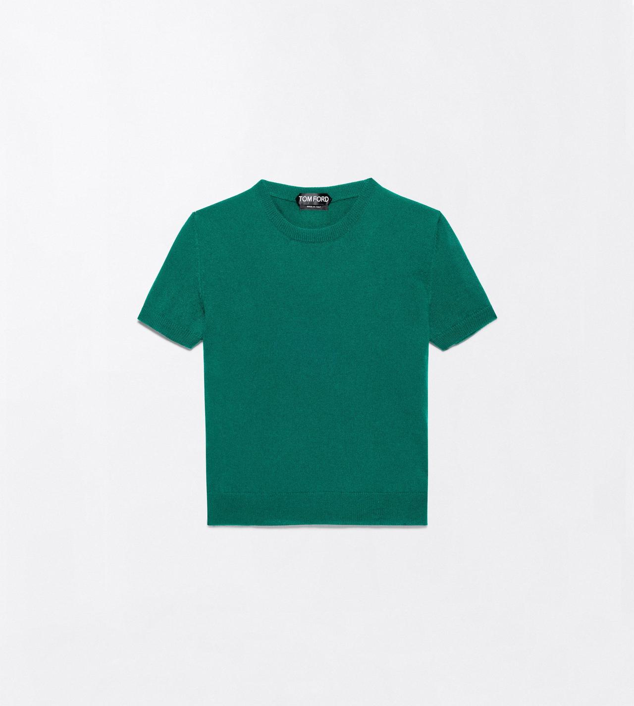 TOM FORD CASHMERE FORMAL GARDEN VINTAGE WASHED CASHMERE SHRUNKEN CREWNECK T-SHIRT
