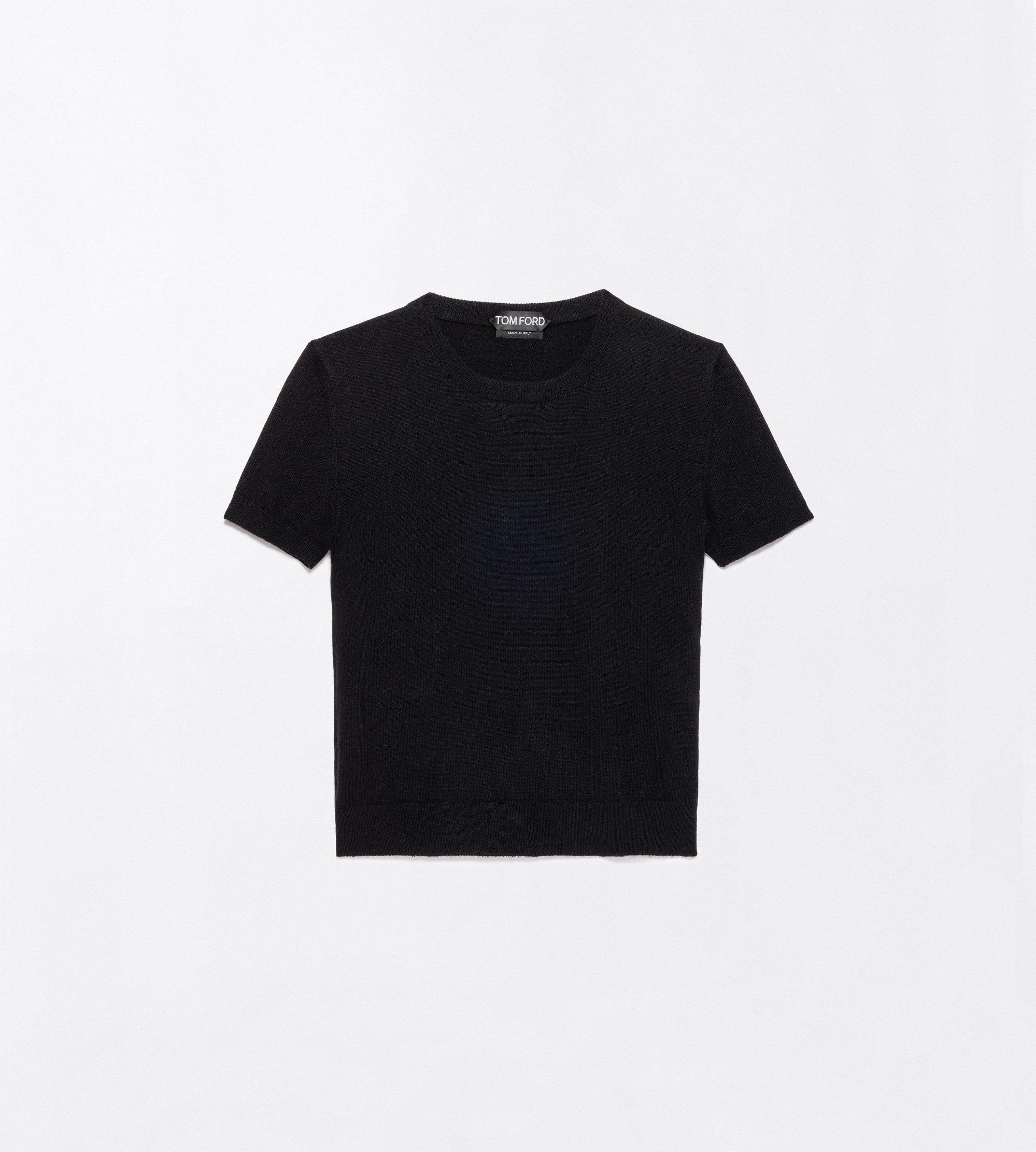 VINTAGE WASHED CASHMERE SHRUNKEN CREWNECK T-SHIRT