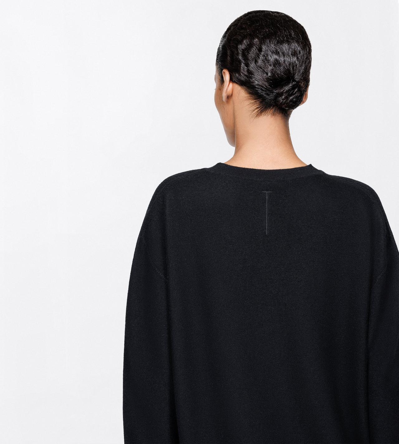 TOM FORD CASHMERE BLACK CASHMERE RELAXED FIT SCOOP NECK KNIT