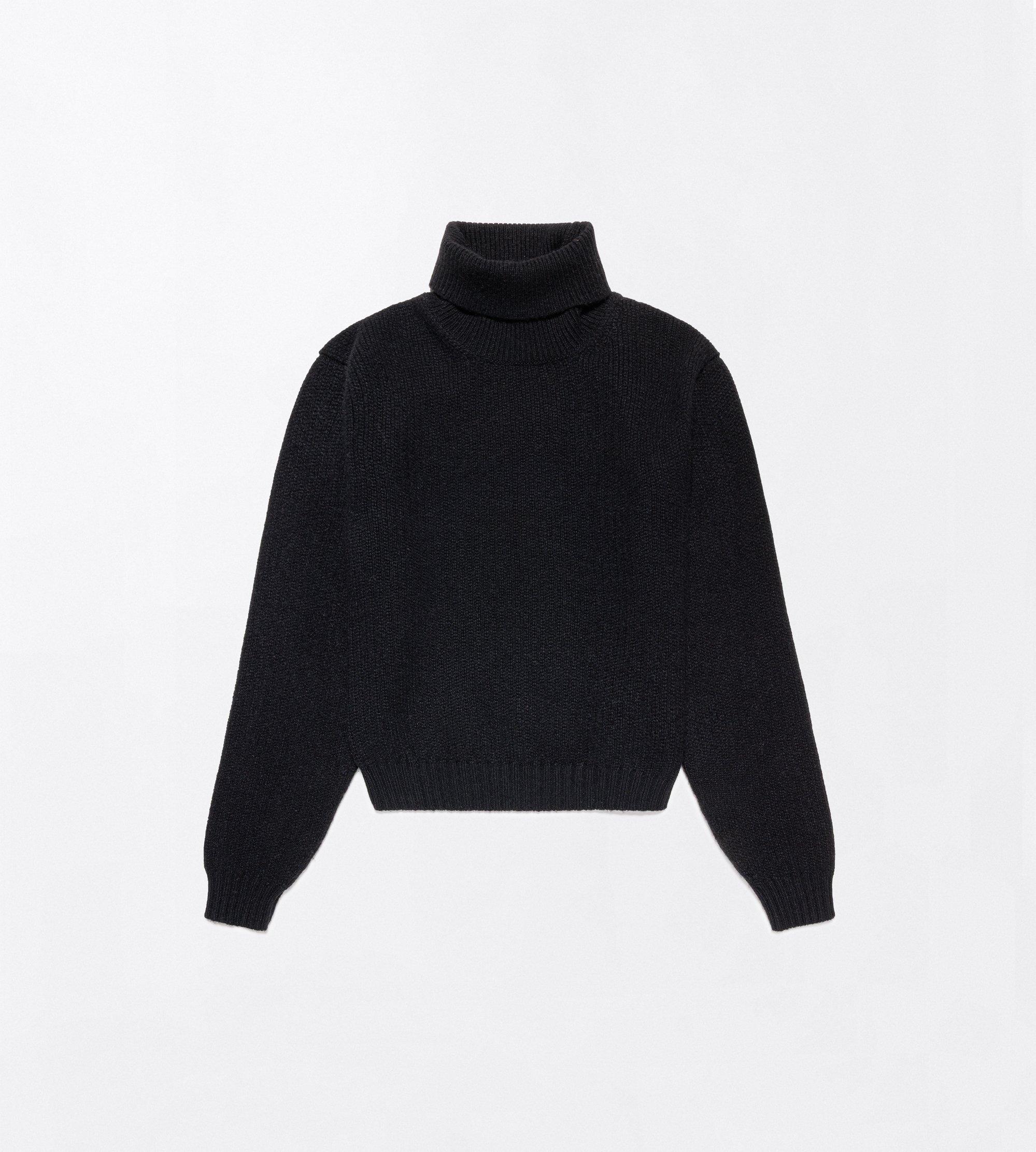 WOOL CASHMERE MOHAIR BLEND TURTLENECK KNIT
