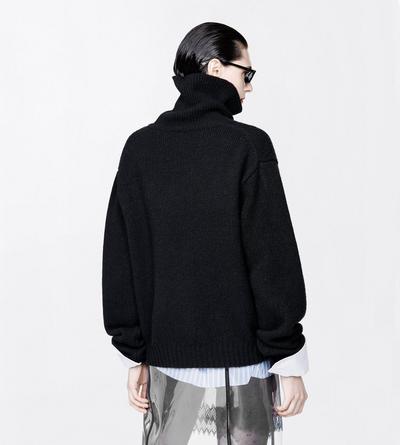 TOM FORD WOOL BLEND BLACK WOOL CASHMERE MOHAIR BLEND TURTLENECK KNIT