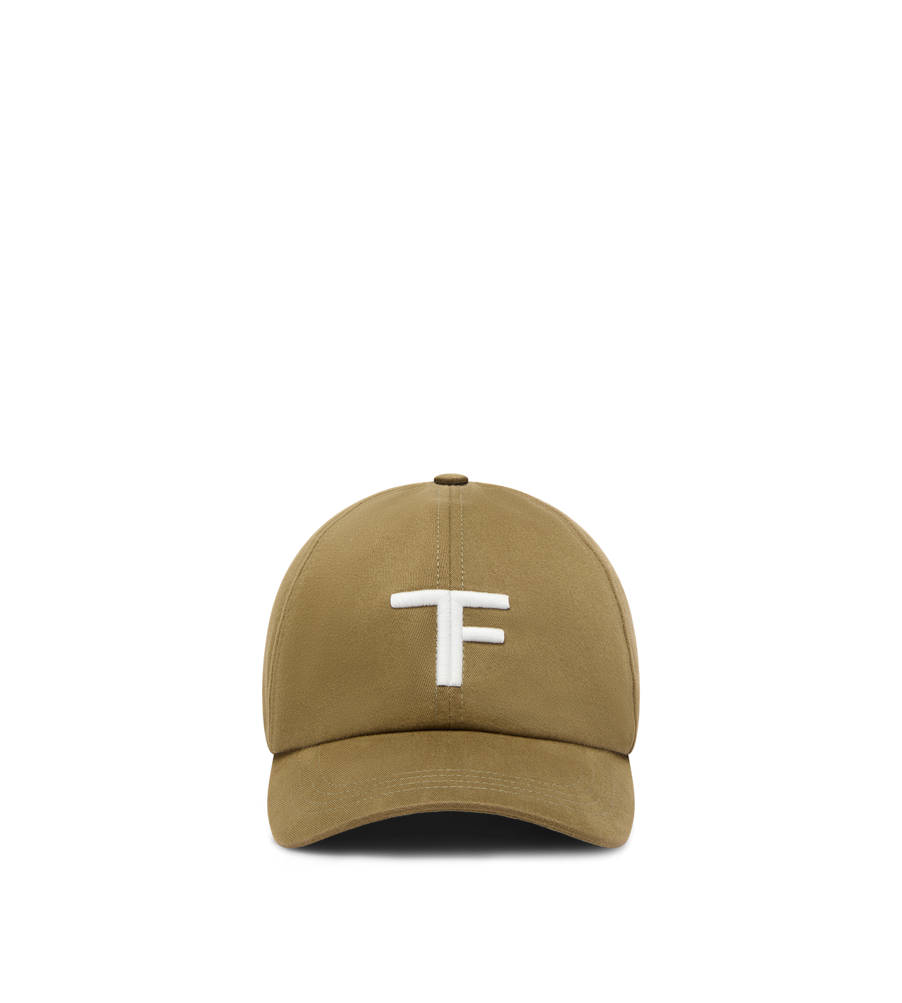 TOM FORD COTTON KHAKI + OFF WHITE CANVAS CAP&nbsp;