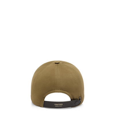 TOM FORD COTTON KHAKI + OFF WHITE CANVAS CAP&nbsp;