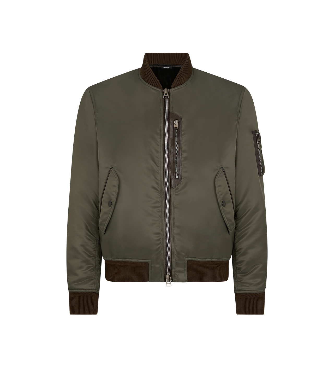 NYLON SHINY TWILL BOMBER image number 0