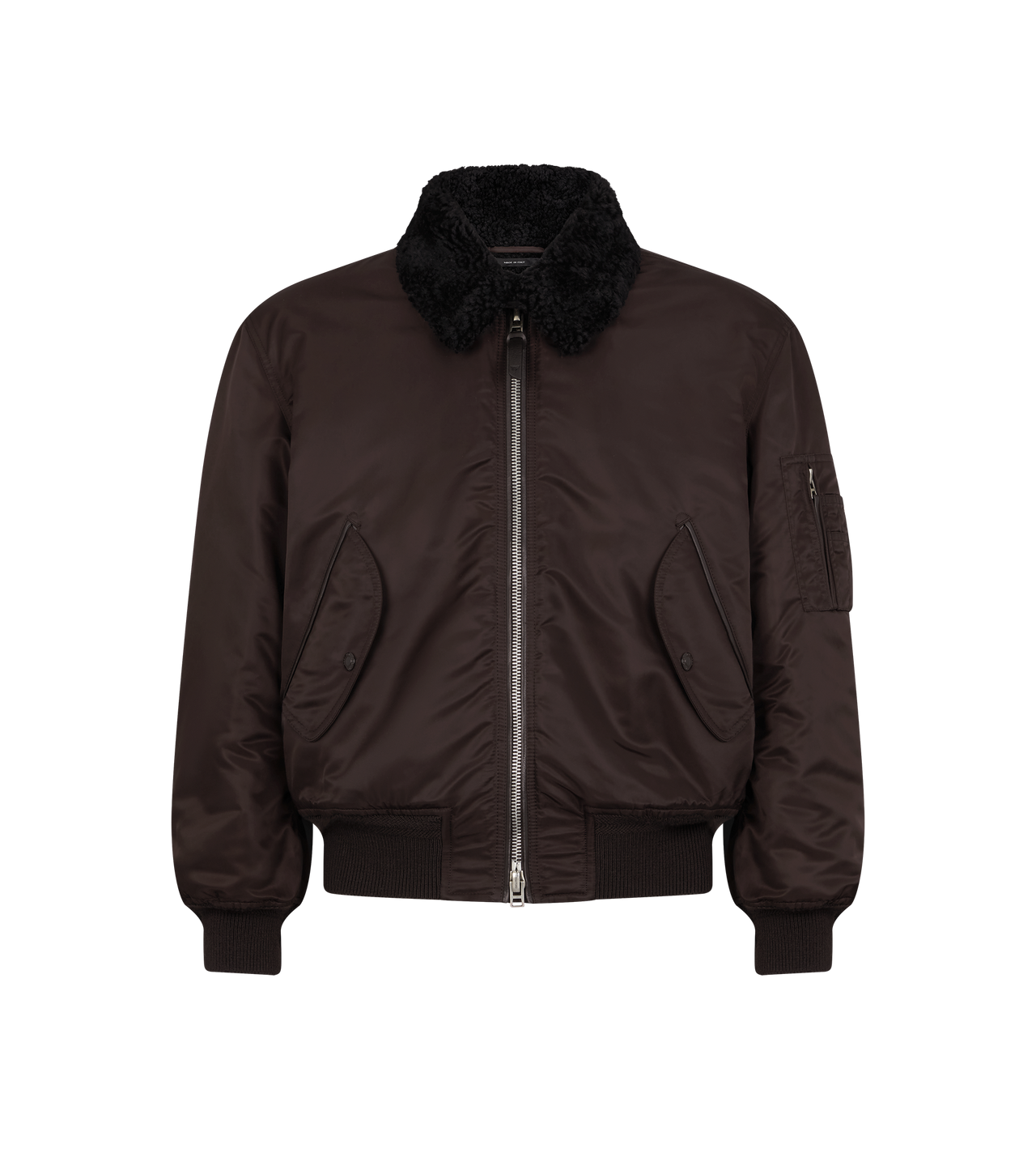 NYLON SHEARLING COLLAR FLIGHT BOMBER image number 0