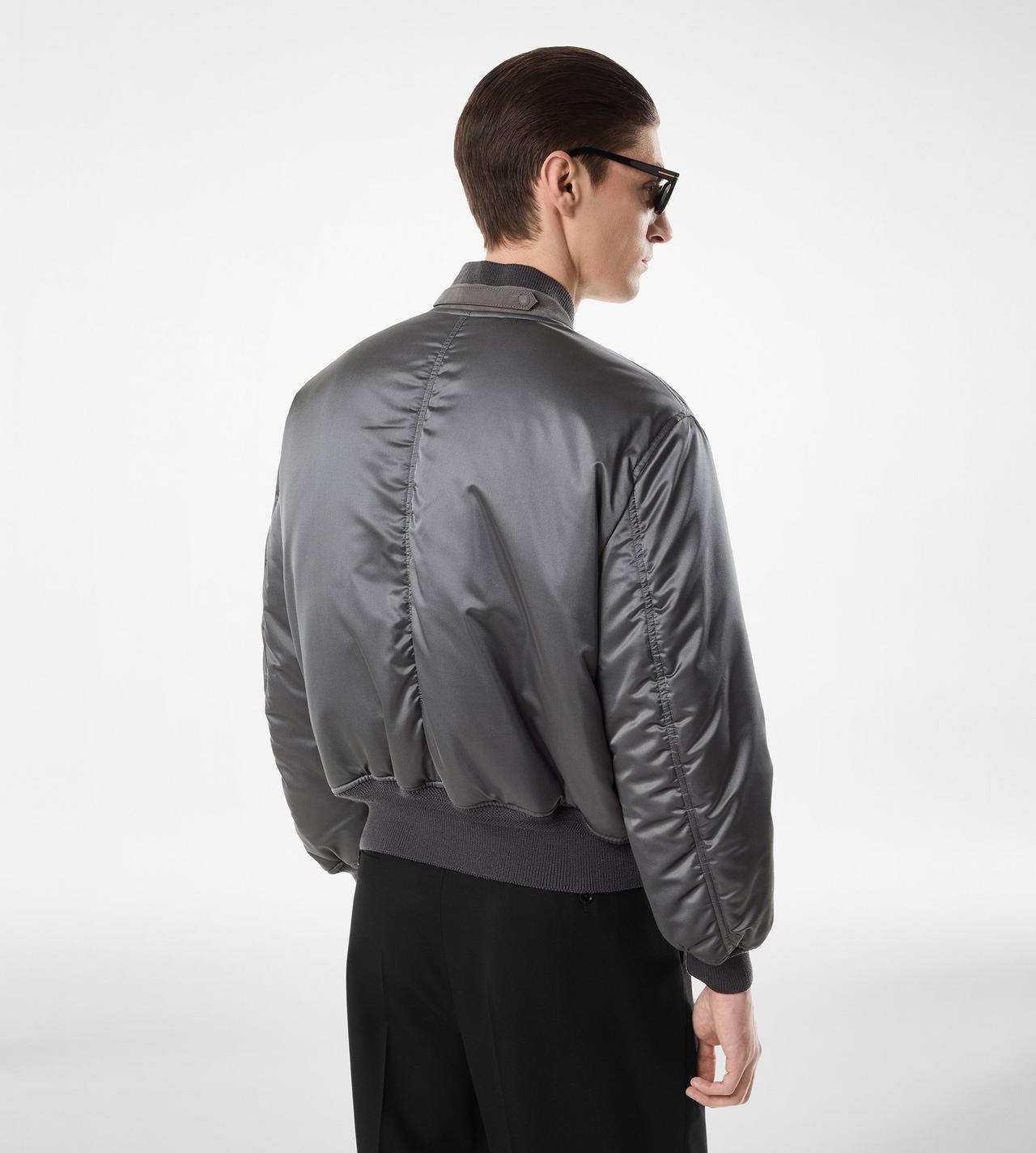 SILK SATIN BOMBER image number 3