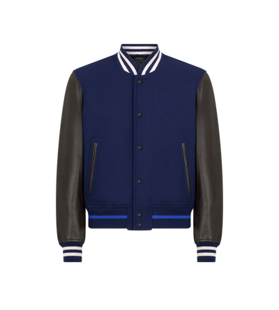 VARSITY BOMBER WITH LEATHER SLEEVES image number 0