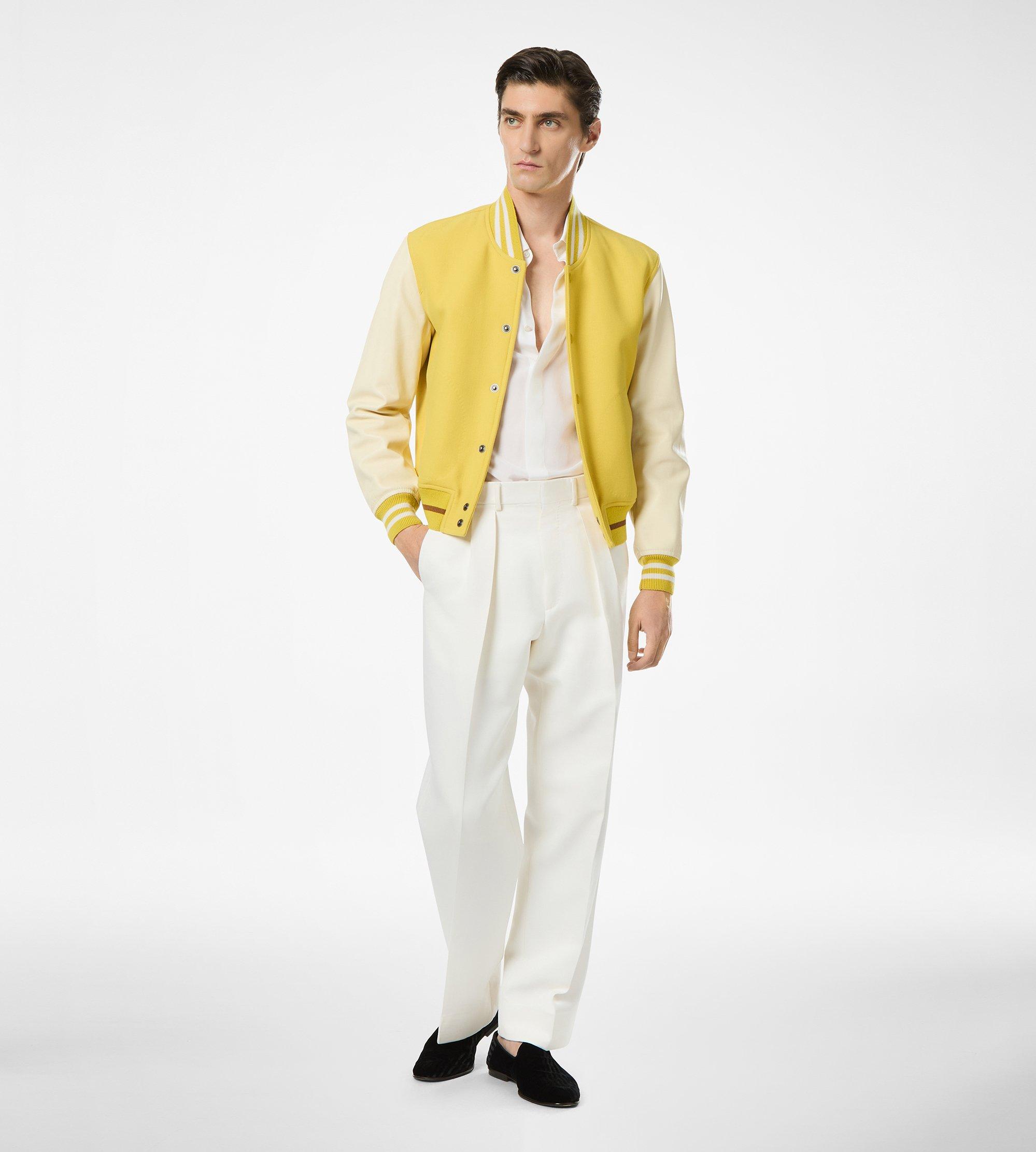 BOMBER STYLE UNIVERSITAIRE AVEC MANCHES EN CUIR