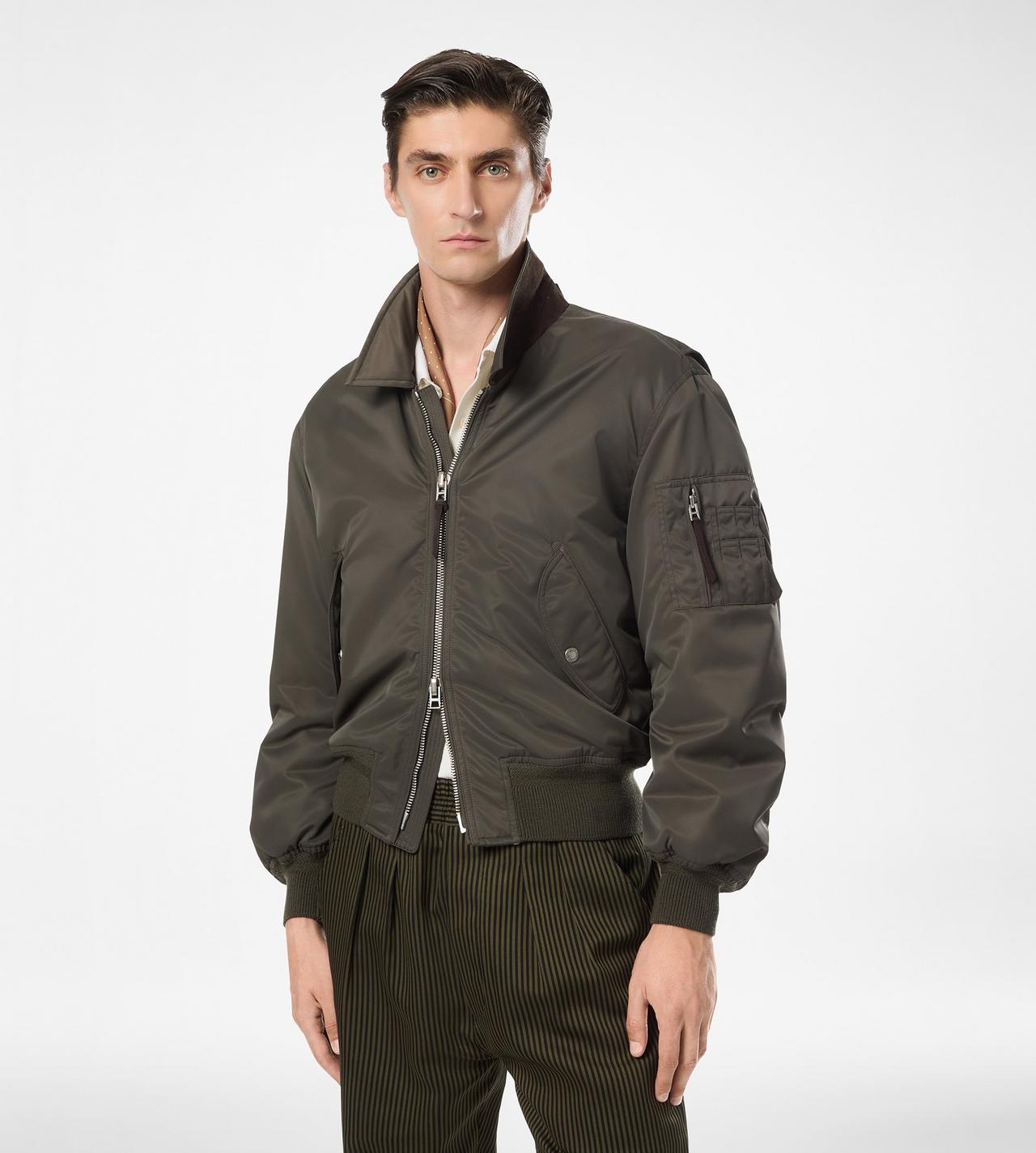 SATIN NYLON FLIGHT BOMBER image number 3