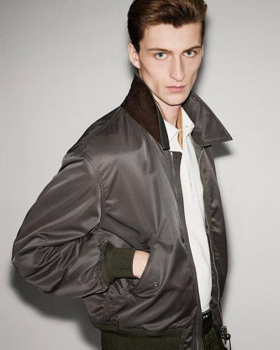 SATIN NYLON FLIGHT BOMBER image number 5