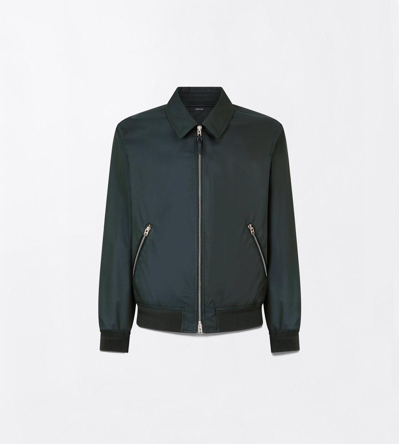 TOM FORD COTTON DARK PINE FINE TWILL COLLAR BLOUSON