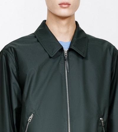 TOM FORD COTTON DARK PINE FINE TWILL COLLAR BLOUSON