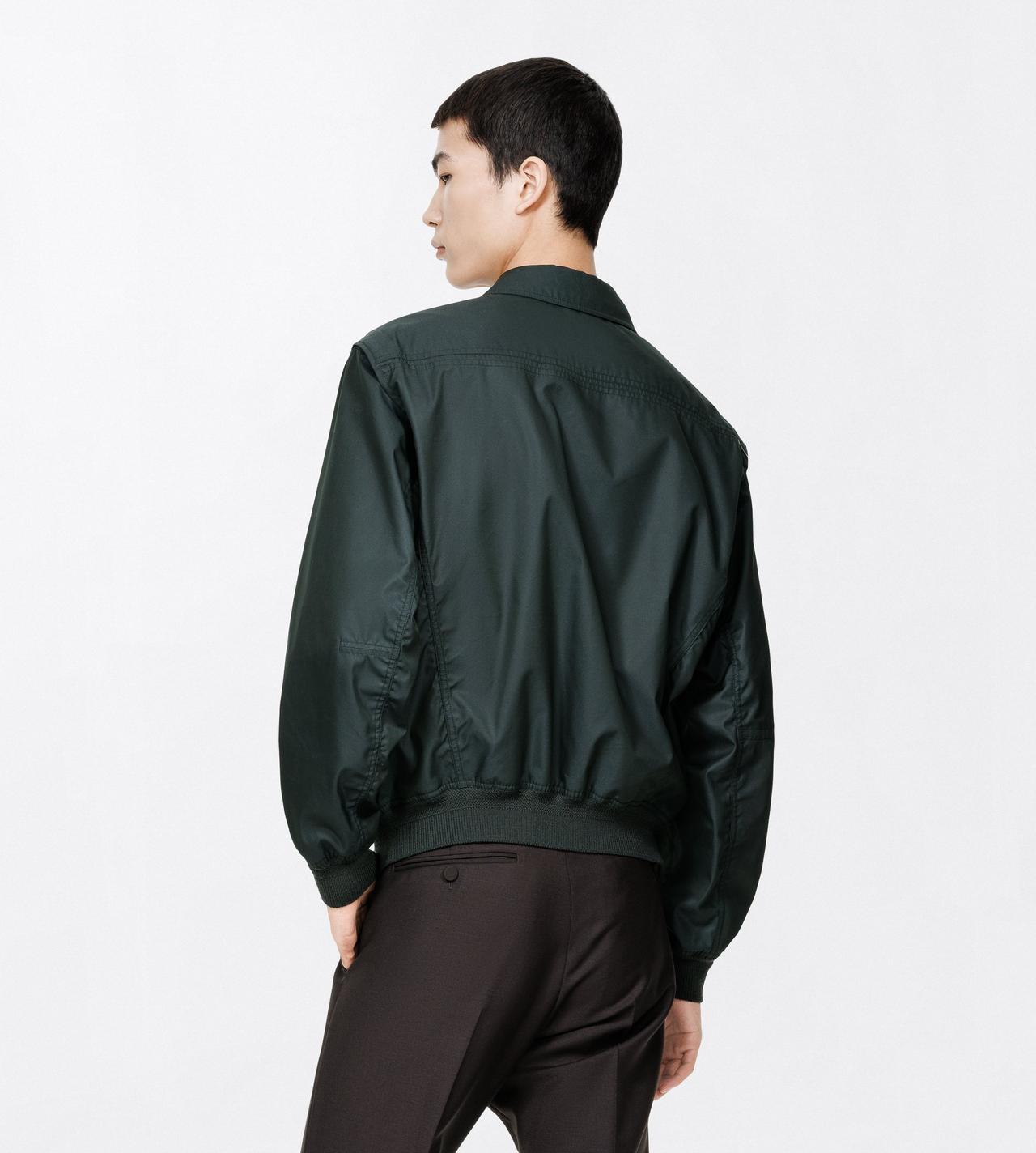 TOM FORD COTTON DARK PINE FINE TWILL COLLAR BLOUSON