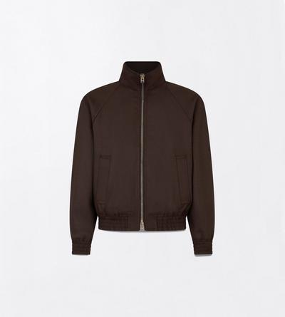 WOOL SILK IRREGULAR TWILL OVERSIZED BLOUSON