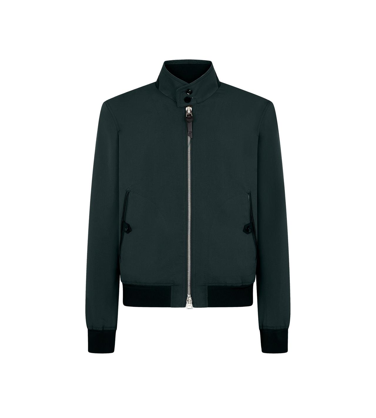 TOM FORD COTTON SILK BLEND BLACK FINE POPLIN HARRINGTON