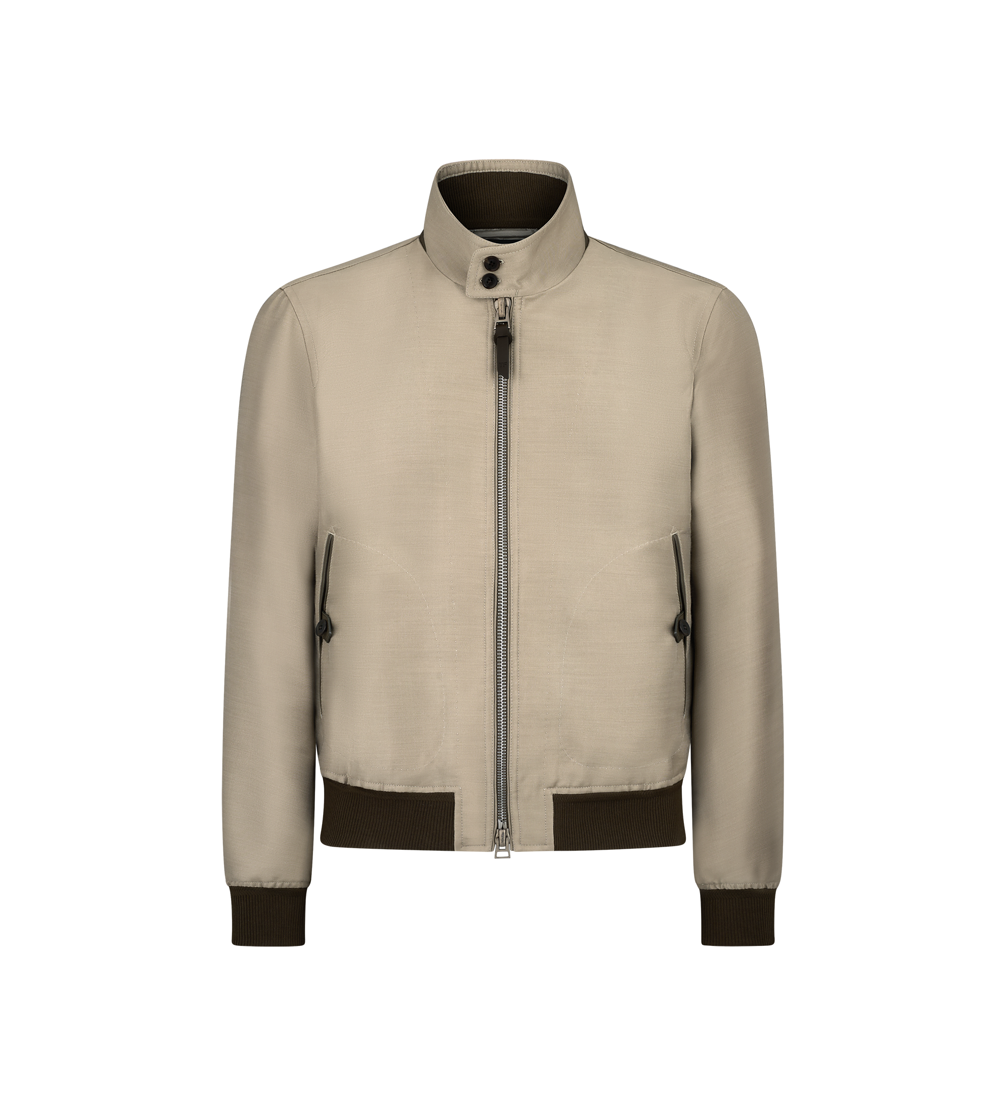 MOHAIR SILK TWILL HARRINGTON