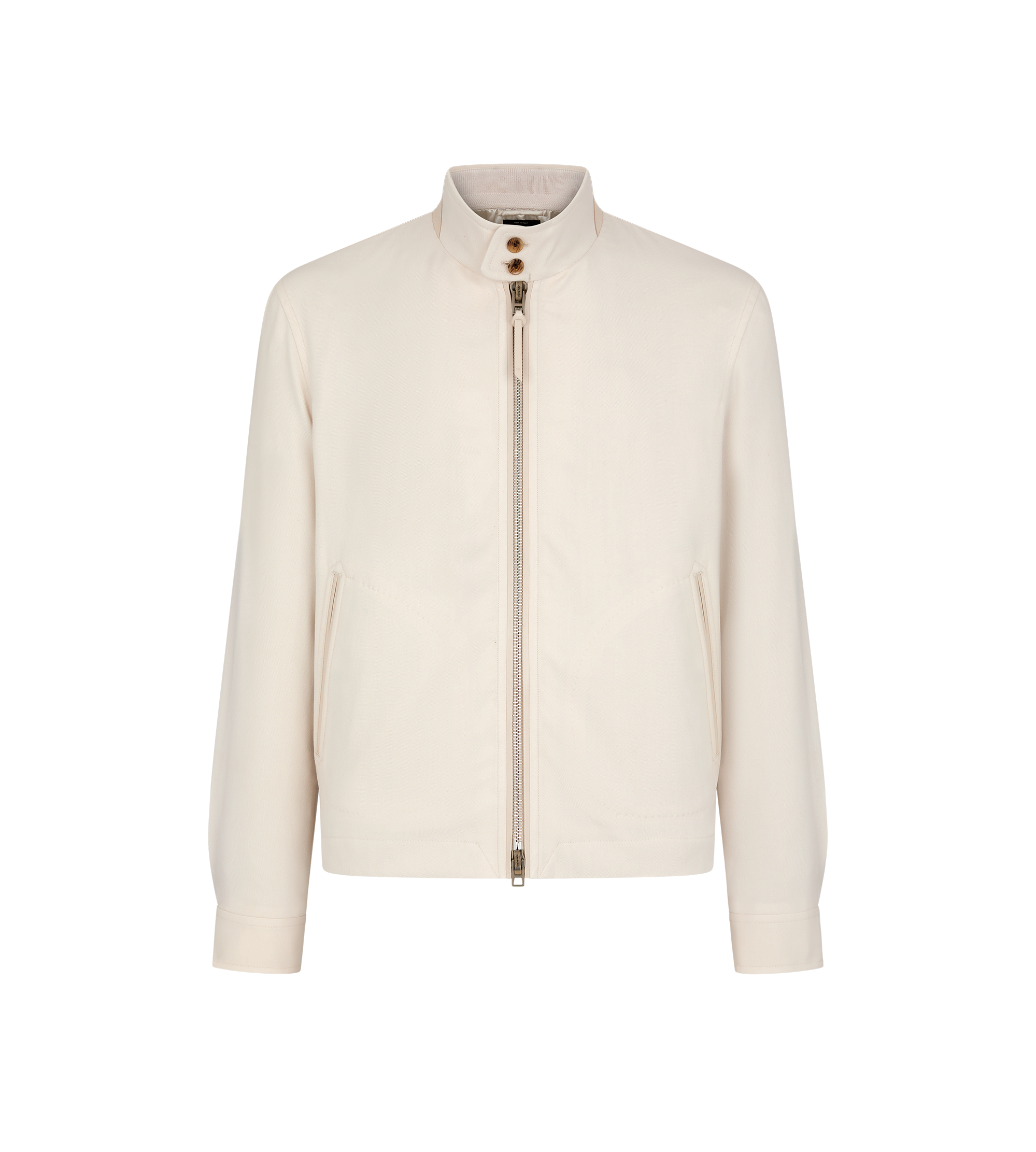WOOL CASHMERE SILK REPS HARRINGTON