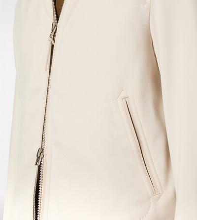 TOM FORD WOOL SILK BLEND IVORY WOOL CASHMERE SILK REPS HARRINGTON