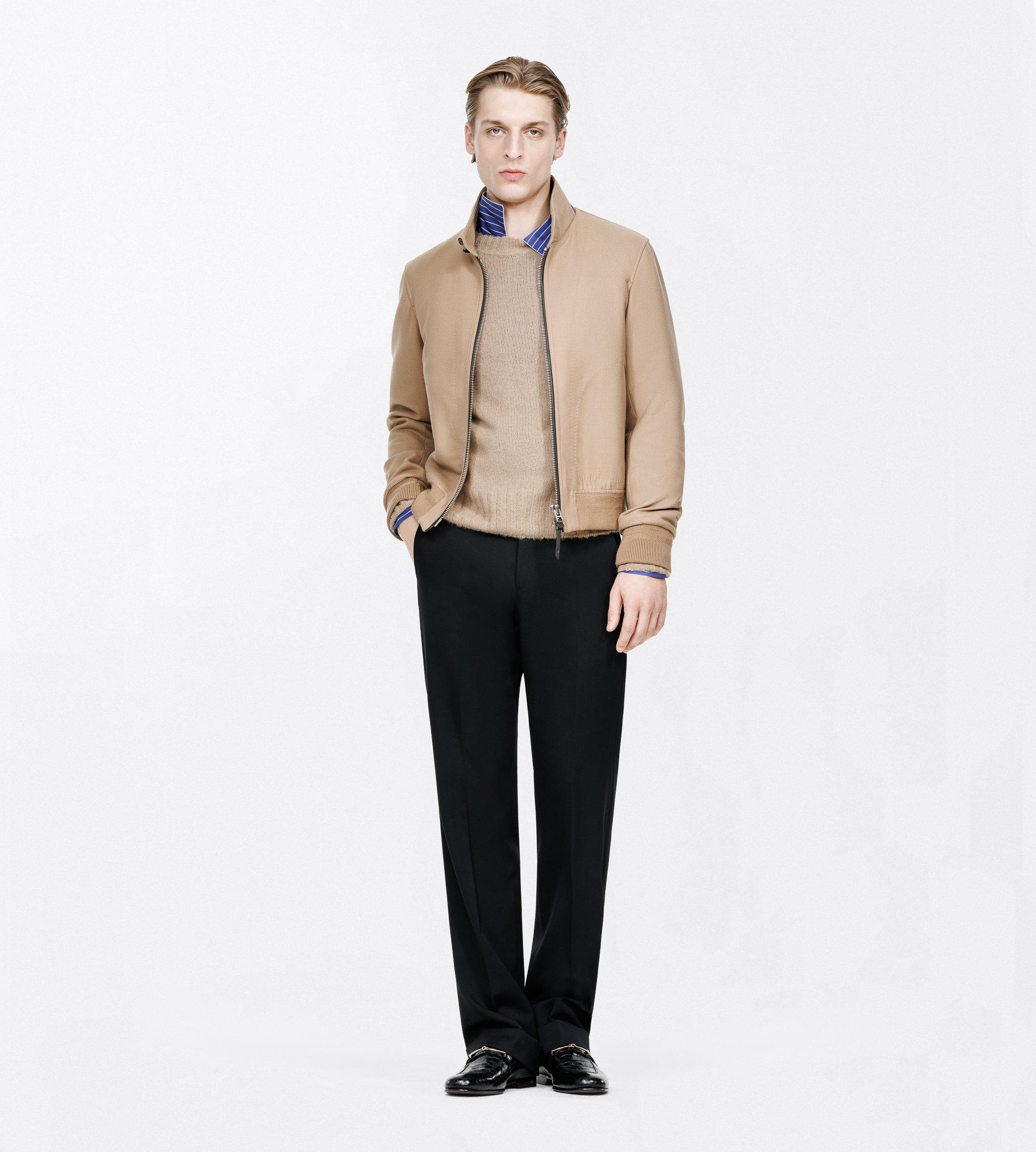 DOUBLE SPLITTABLE LIGHT WOOL HARRINGTON JACKET