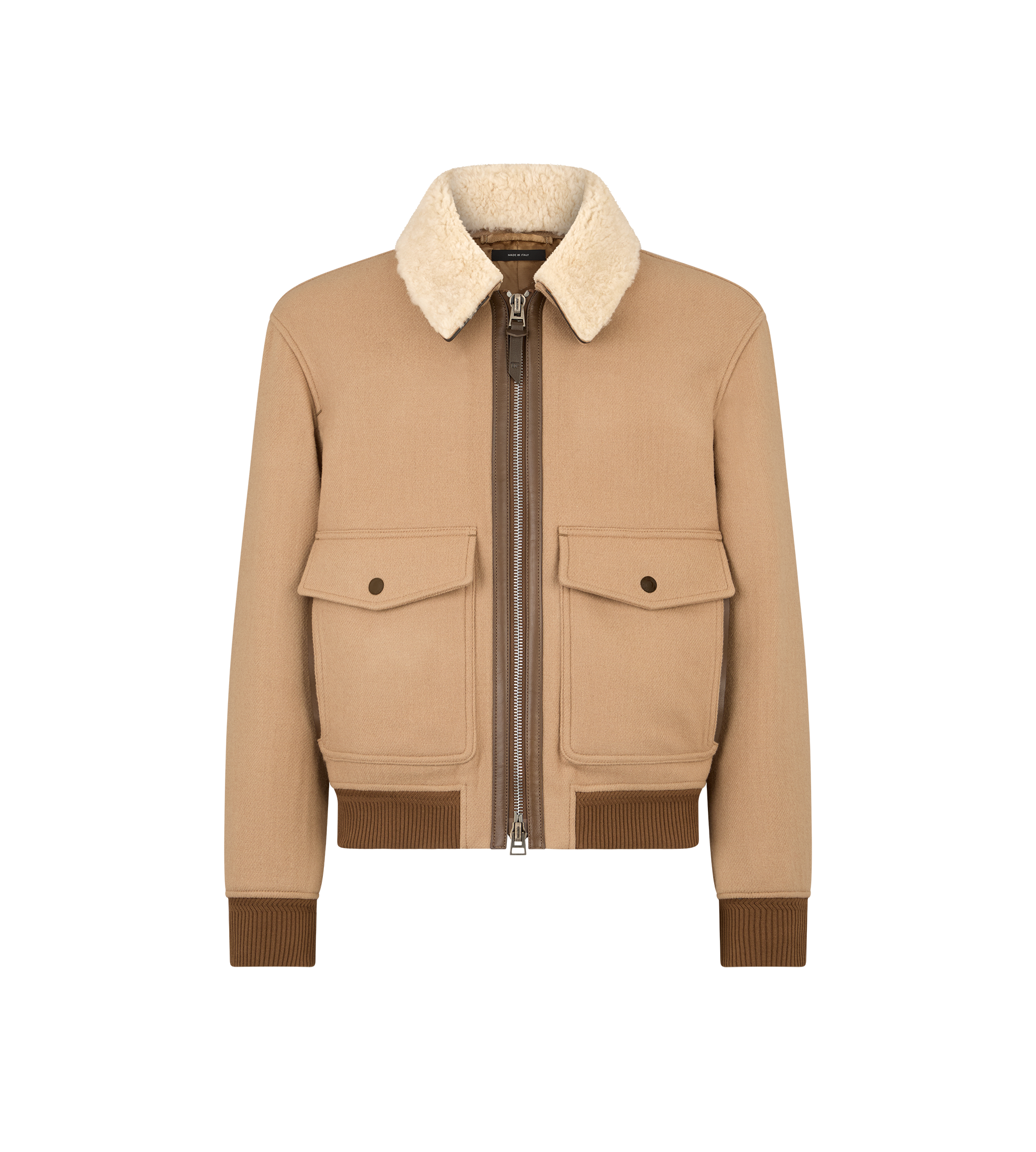 DOUBLE SPLITTABLE SHEARLING COLLAR BLOUSON