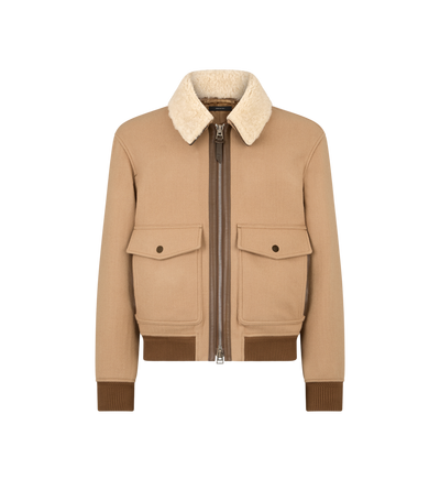 DOUBLE SPLITTABLE SHEARLING COLLAR BLOUSON image number 0