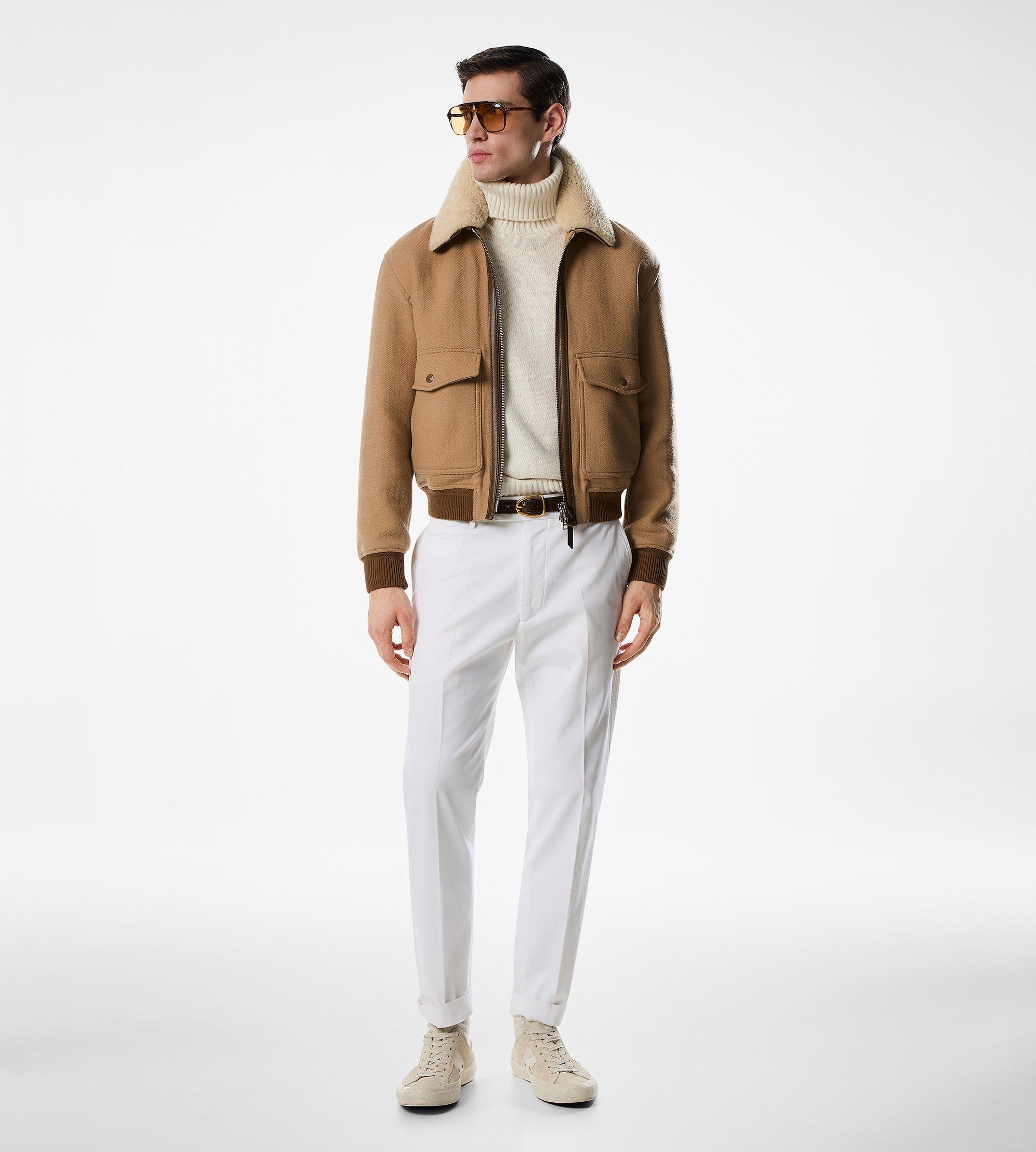 DOUBLE SPLITTABLE SHEARLING COLLAR BLOUSON