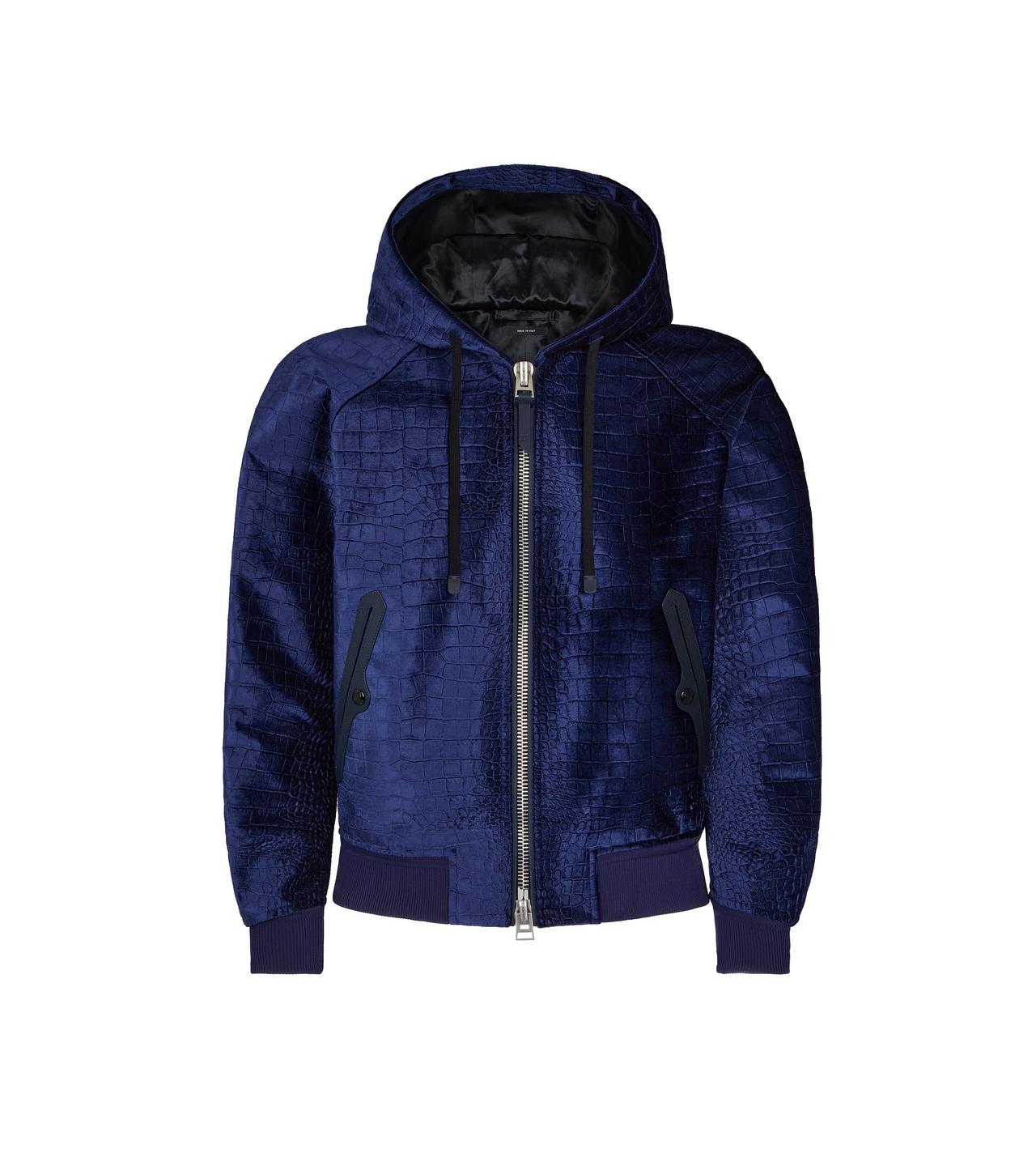 CROC PRINTED VELVET RAGLAN HOOD image number 0