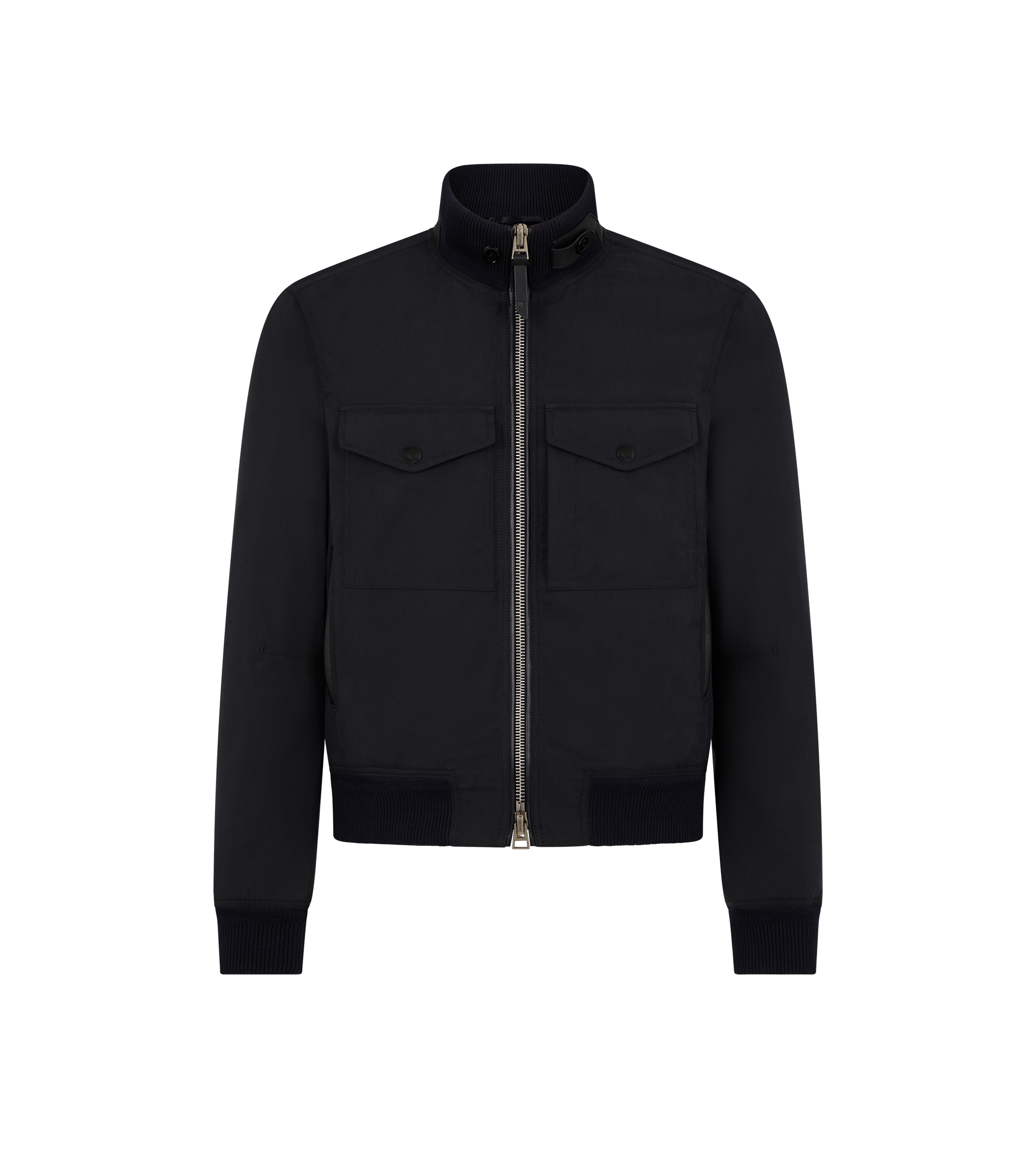 HAZED SILK KNITTED TRIM BLOUSON