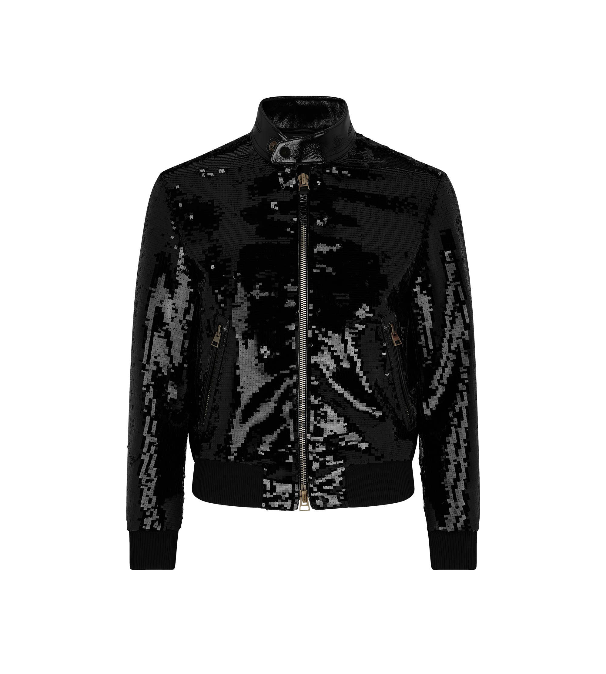 SEQUIN EMBROIDERY BIKER BLOUSON