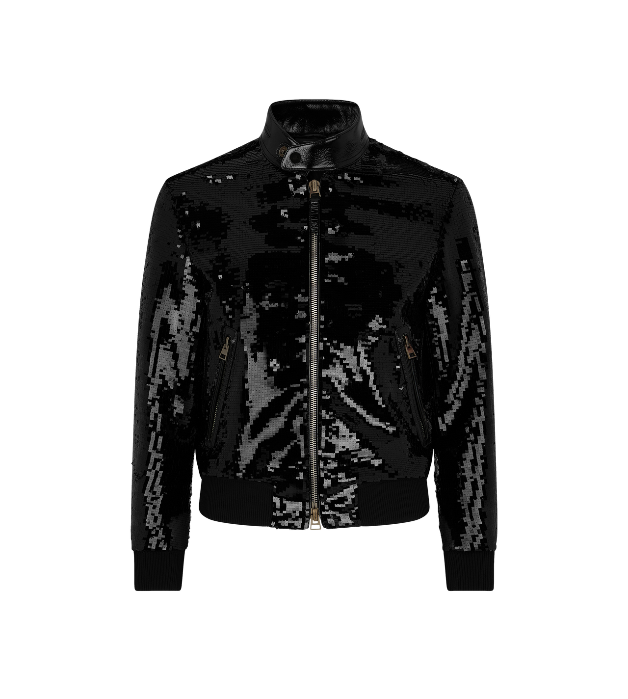 SEQUIN EMBROIDERY BIKER BLOUSON image number 0